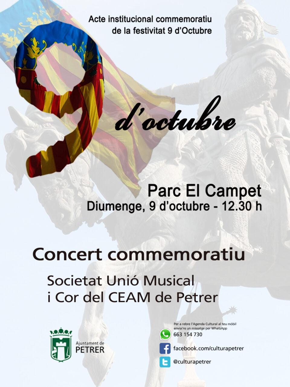 Petrer celebrará el 9 y 12 de octubre con conciertos
