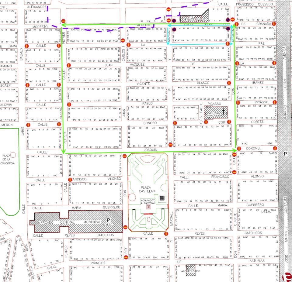 Informando corte de calles por XX Cross Barrio Fraternidad