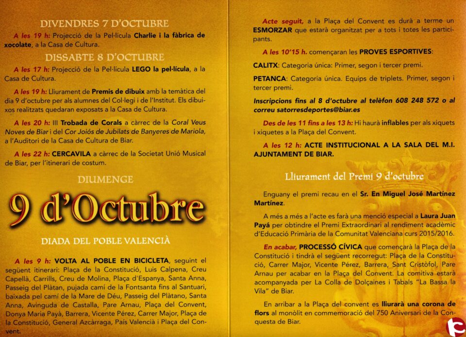 Festivitat del 9 doctubre