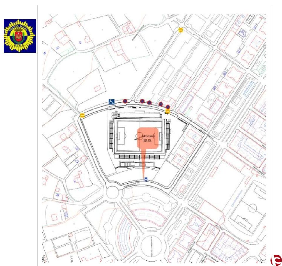 Inforamndo de Corte de Calles por Partido de Fútbol del C.D. Eldense
