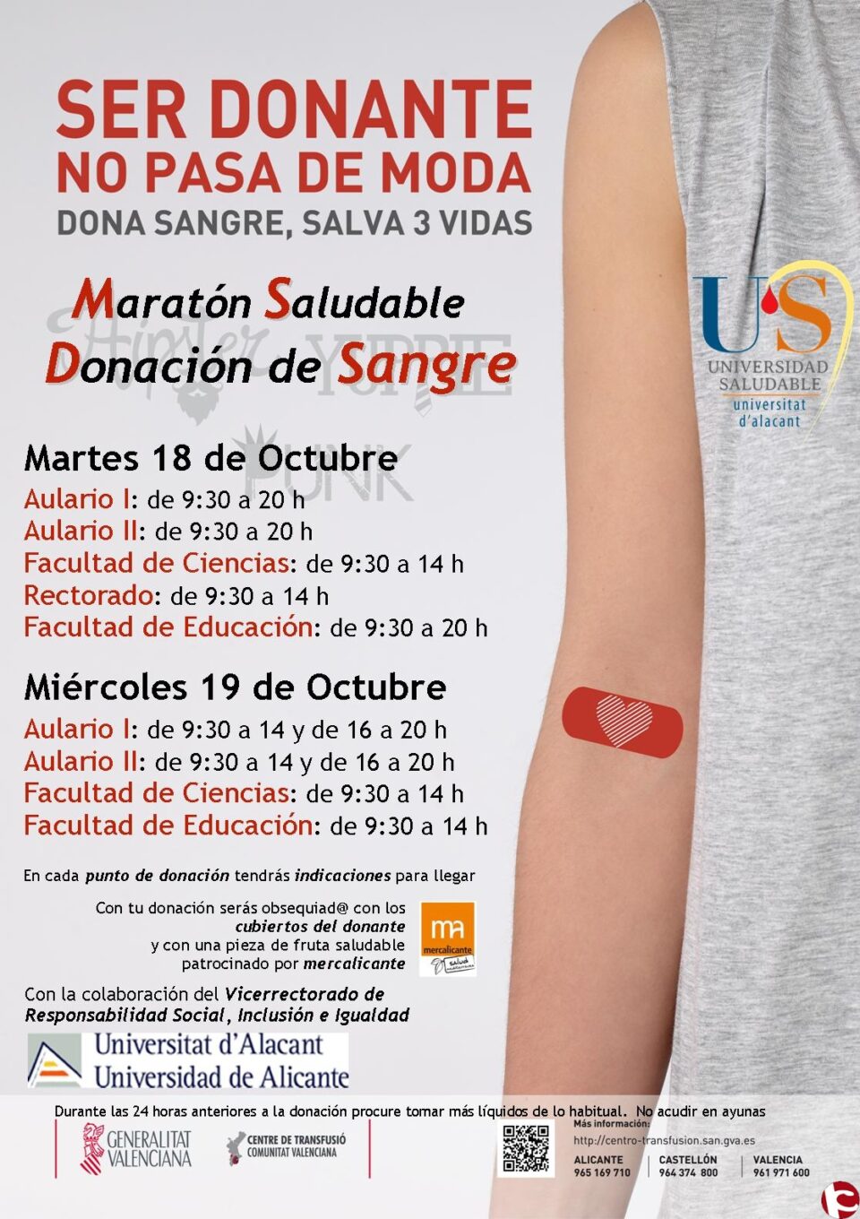 La donació de sang protagonitza una marató de dos dies a la Universitat dAlacant