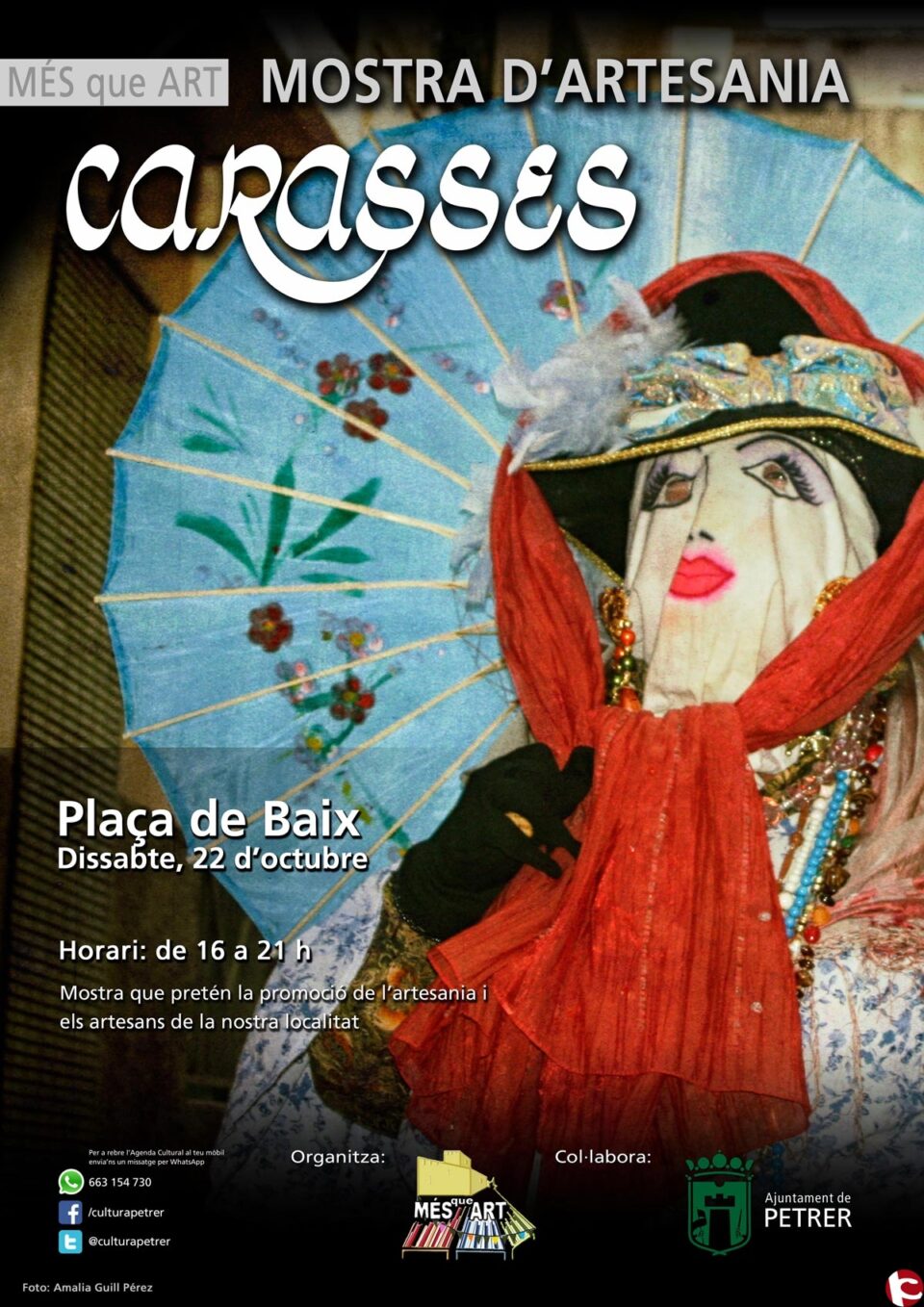 El colectivo 'Més Que Art' organiza una nueva muestra de artesanía y que la dedica a les carasses de Petrer.