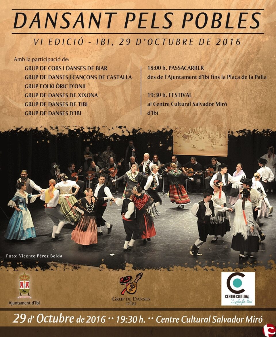 El Grup de Danses d'Ibi organitza la VI edició del Festival Dansant pels Pobles