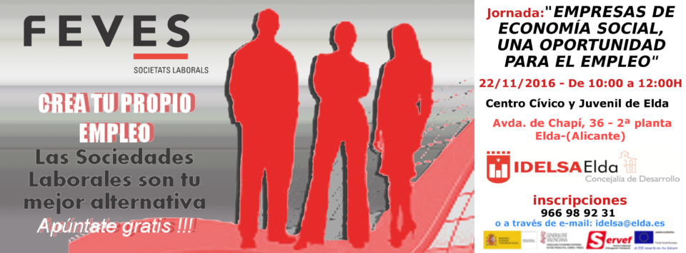 IDELSA y FEVES darán a conocer las ventajas de las sociedades laborales para fomentar el empleo