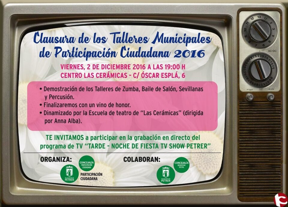 El Centro Las Cerámicas acoge esta tarde la clausura de los Talleres de Municipales de Ocio y Tiempo Libre