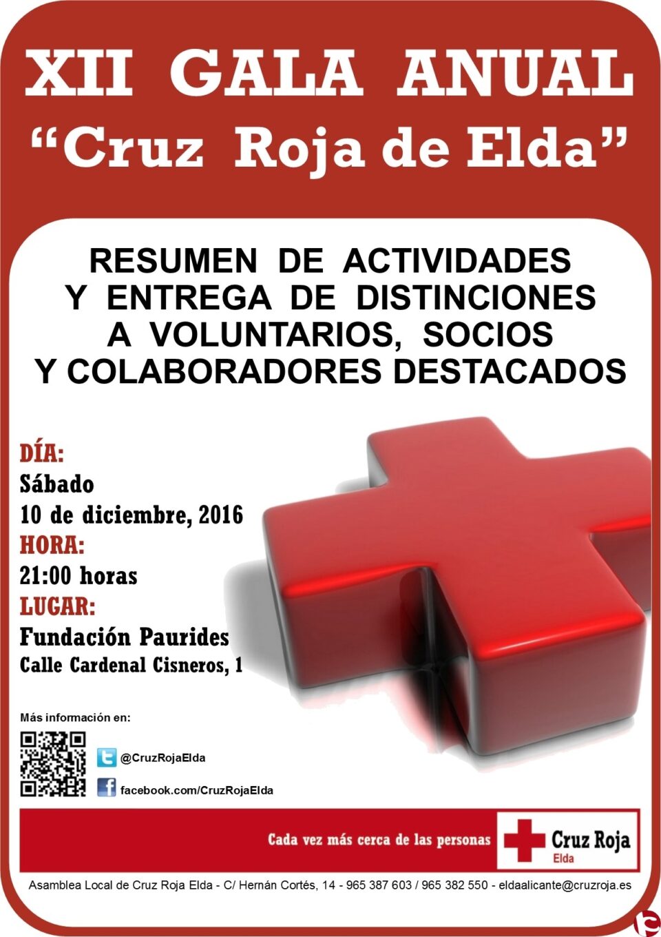 XII GALA ANUAL de Cruz Roja de Elda