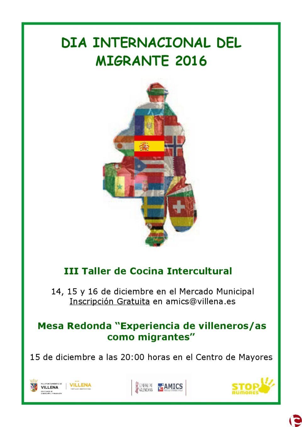 Las migraciones de villenenses al extranjero centran el protagonismo del Día del Migrante