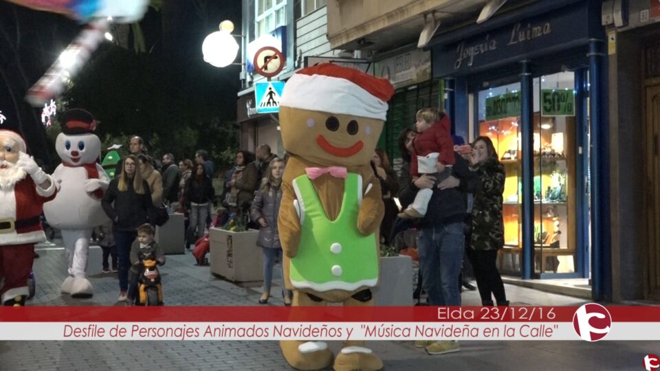 Música Navideña en la Calle y Desfile de Personajes Animados Navideños dentro de las actividades navideñas