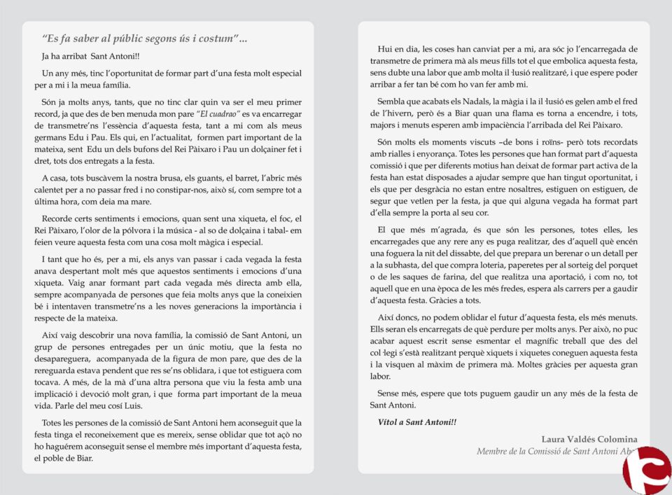 El 14 i 15 de gener es celebra a Biar la Festa de Sant Antoni i el Rei Pàixaro