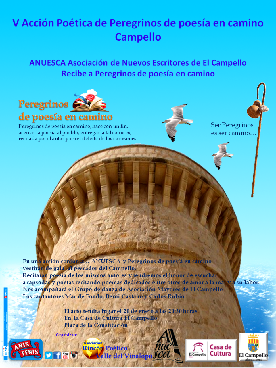 V Acción poética de Peregrinos de poesía en camino Campello.