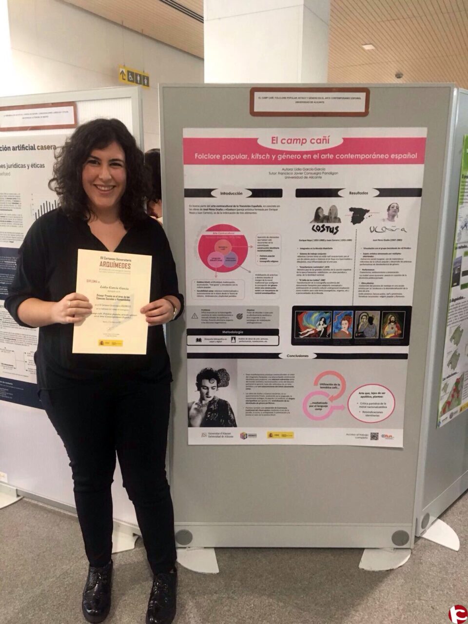 El Ministerio de Educación premia a la alumna de la UA Lidia García por su trabajo sobre Folklore popular