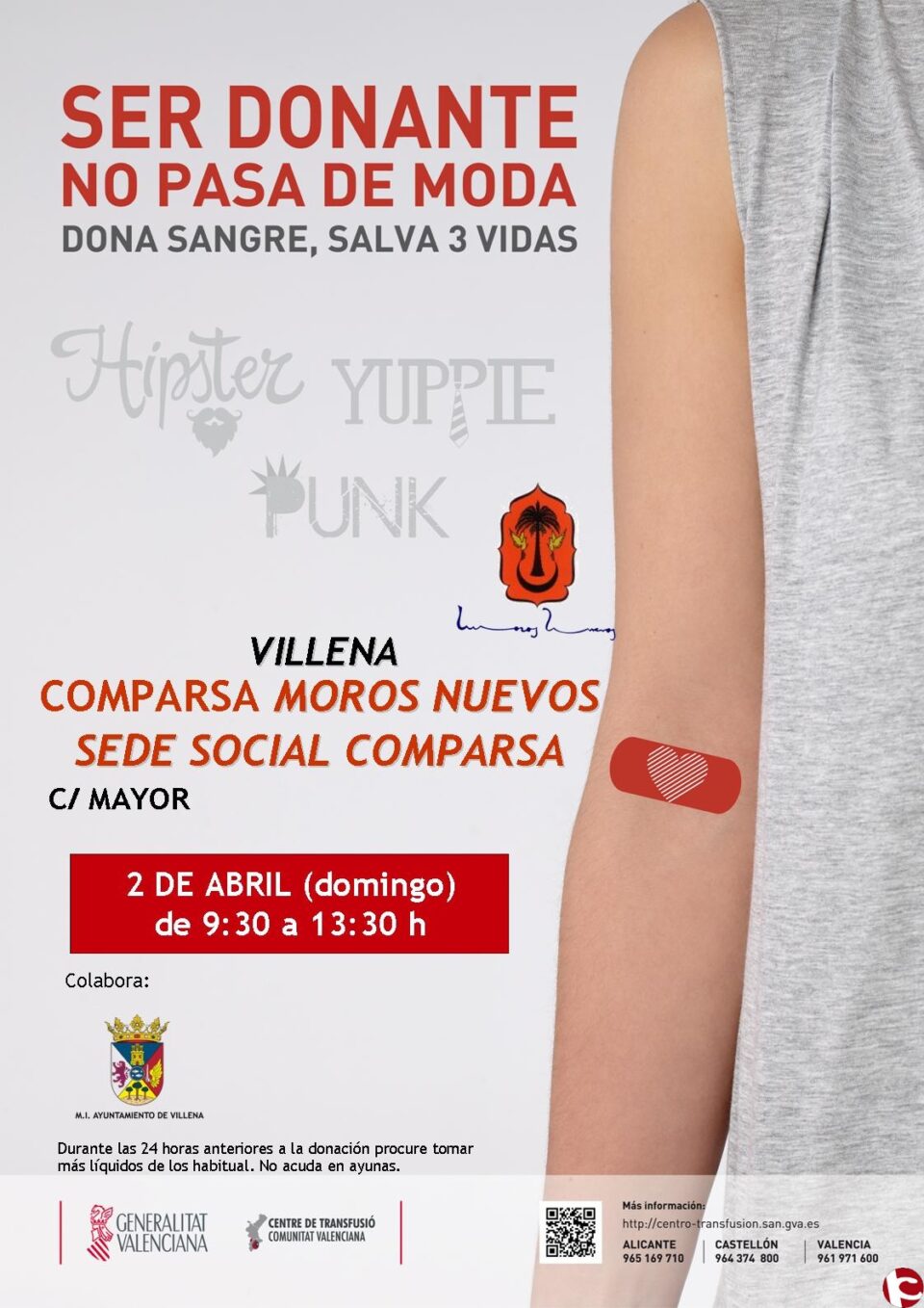 Donación de Sangre en los Moros Nuevos de Villena y en Monforte del Cid