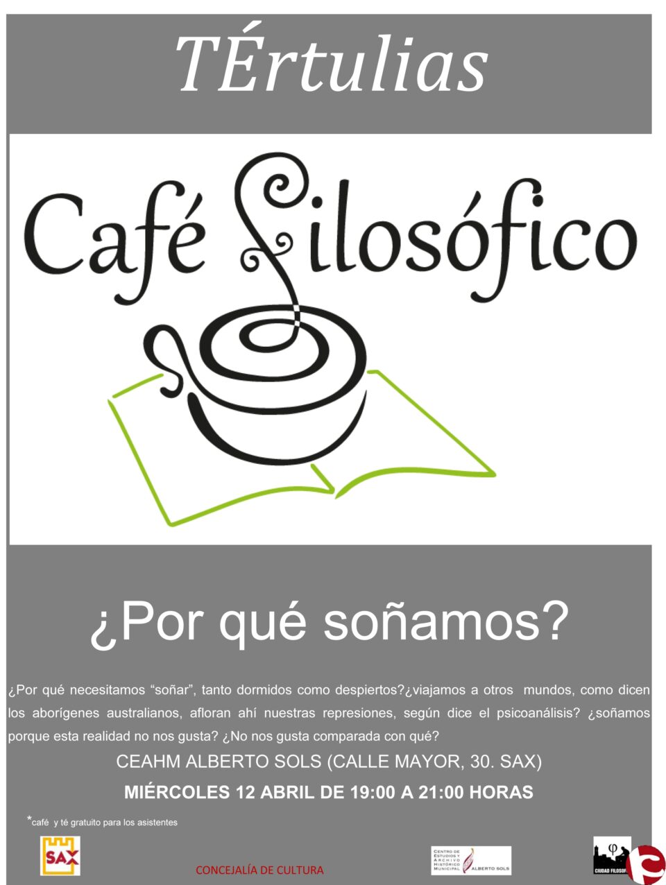 Nueva tertulia filosófica "¿Por qué soñamos?