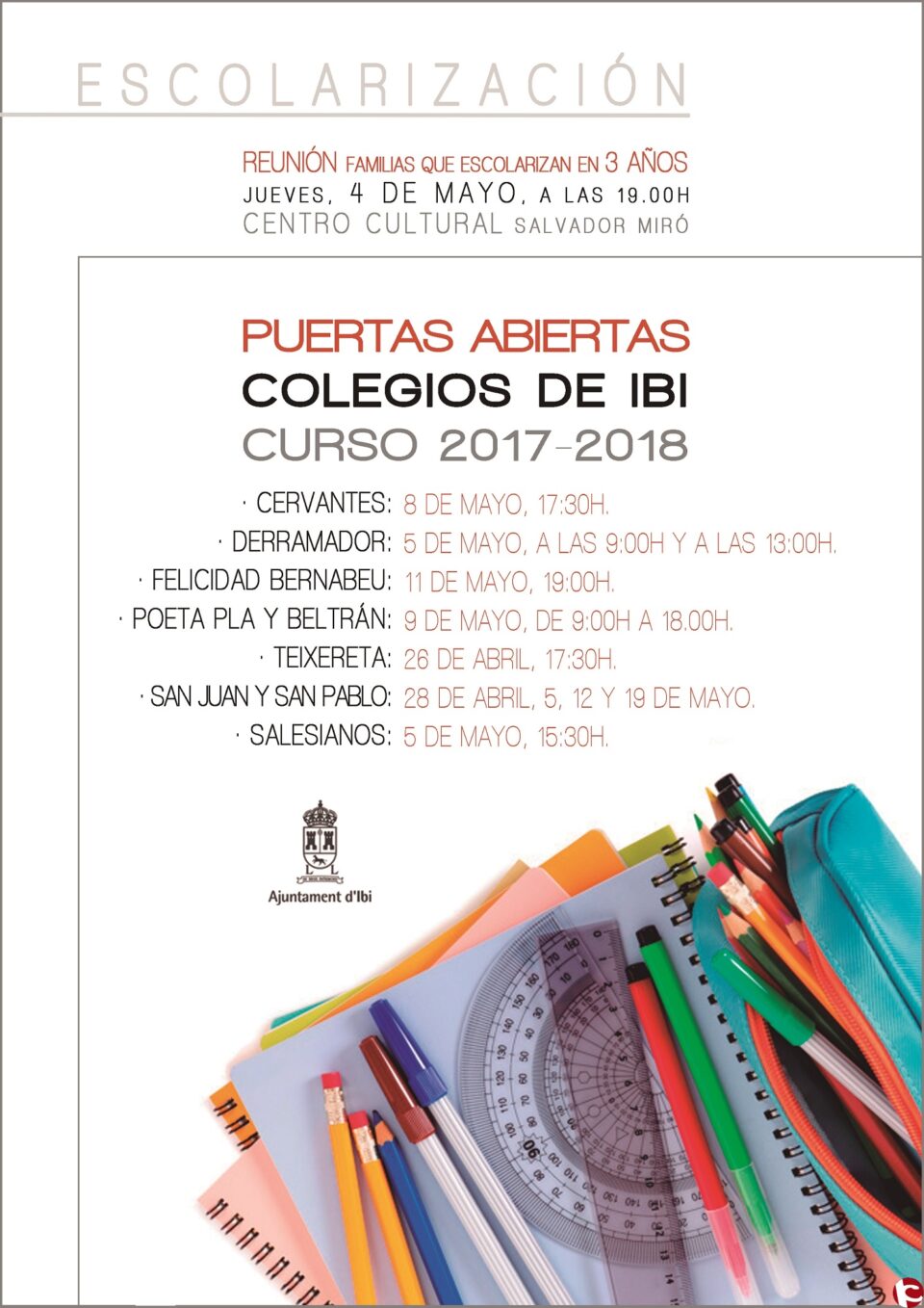Reunión para padres y madres sobre el proceso de escolarización infantil para el curso 2017- 2018