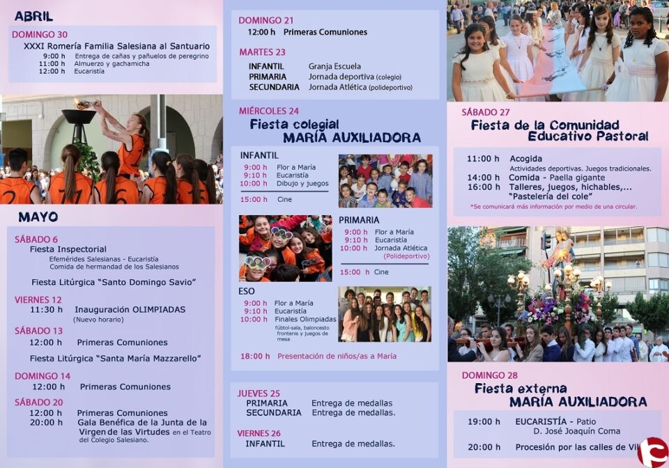 MAYO: Mes de eventos en honor a María Auxiliadora
