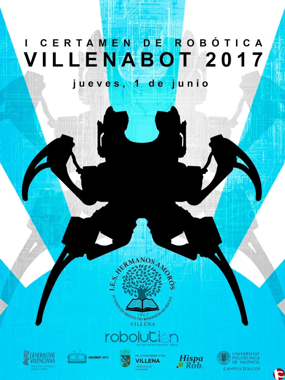 Gran éxito de participación en el I Concurso de Robótica Villenabot