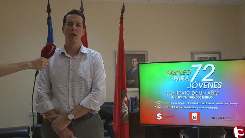 Elda lanza un plan para emplear a 72 jóvenes durante un año con una subvención cercana al millón de euros
