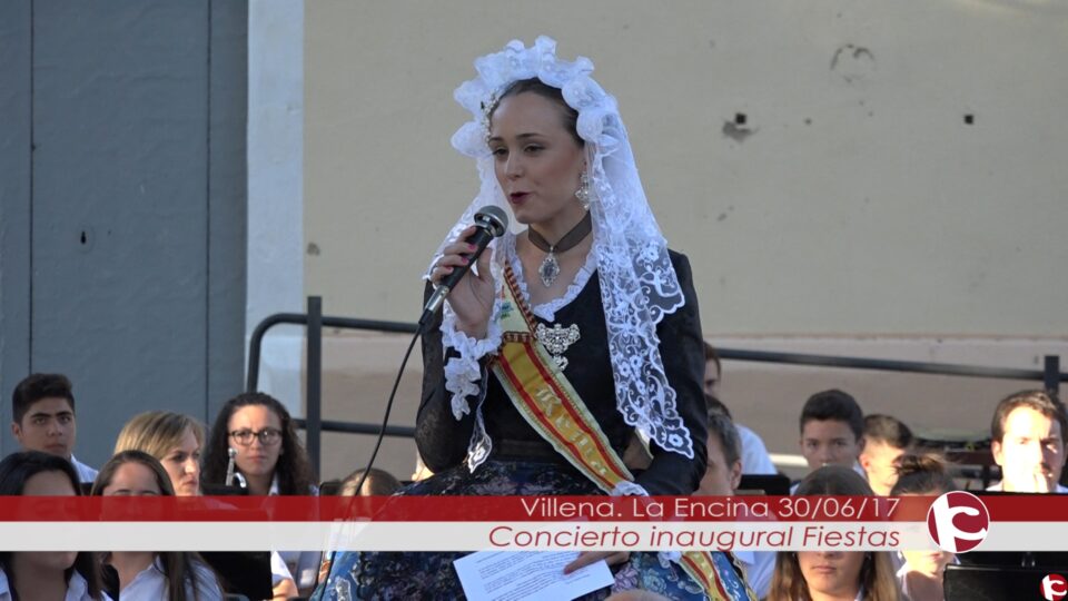 Pregón a cargo de la Reina de Fiestas y concierto de la Banda Municipal en La Encina