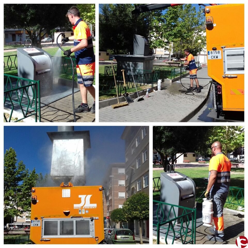La Concejalía de Servicios Generales organiza una limpieza exhaustiva de los contenedores soterrados