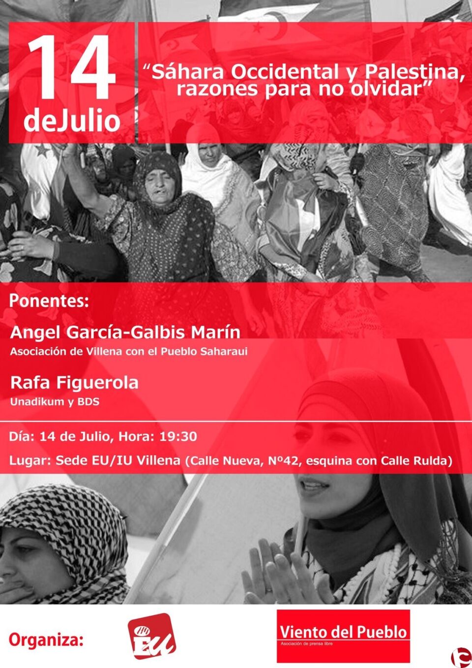 IU organiza una charla sobre el Sáhara Occidental y Palestina