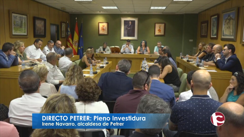 Pleno de investidura de la nueva primera autoridad de Petrer