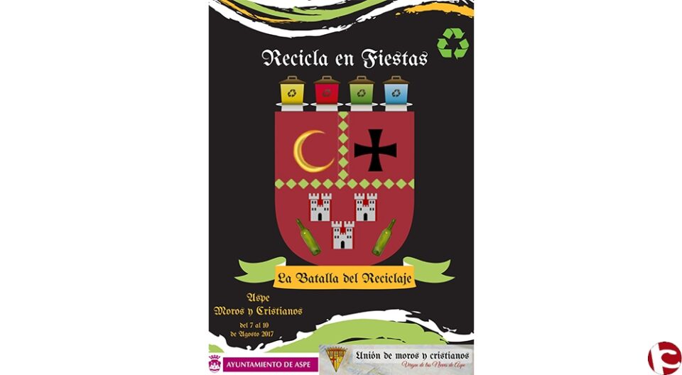 Aspe crea la primera Batalla del Reciclaje para potenciar la separación de residuos durante las fiestas patronales en las comparsas de Moros y Cristianos