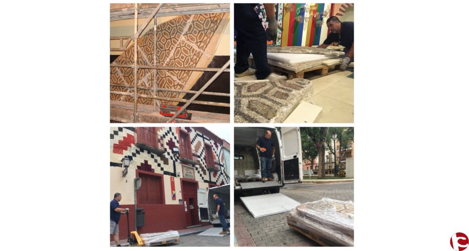El mosaico romano de Petrer viaja al MARQ para su restauración