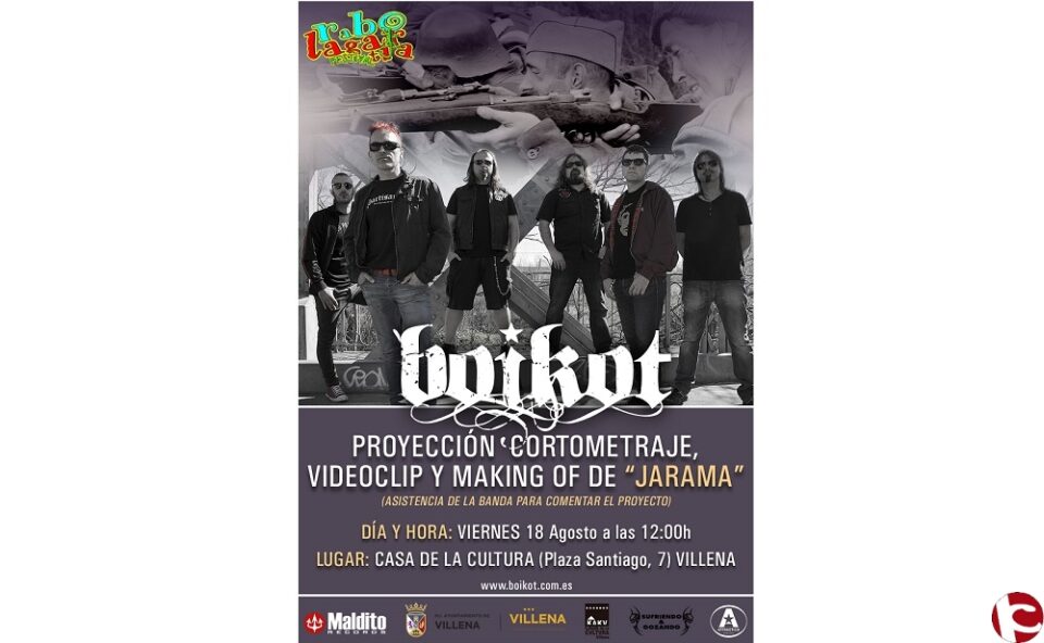 Boikot presentará en Villena su último videoclip y documental "Jarama"
