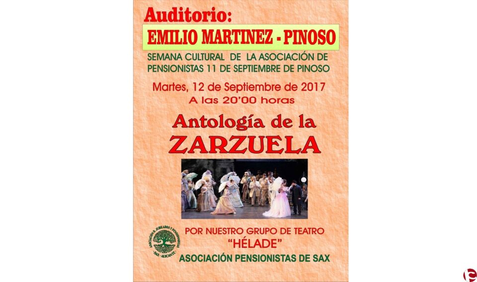 Antología de la Zarzuela por el Grupo de Teatro Hélade