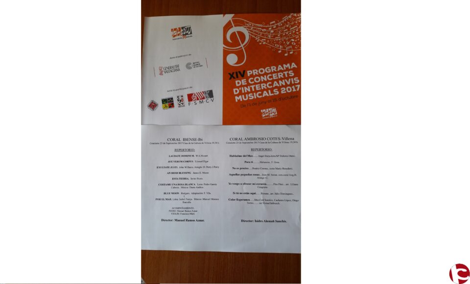 XIV Programa de Concerts d'Intercanvis Musicals 2017