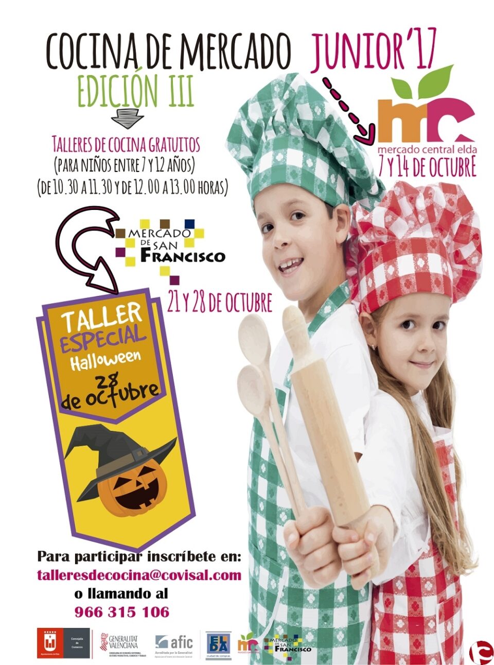 Vuelve el taller Cocina de Mercado Jr. un curso de cocina gratuito para los más pequeños