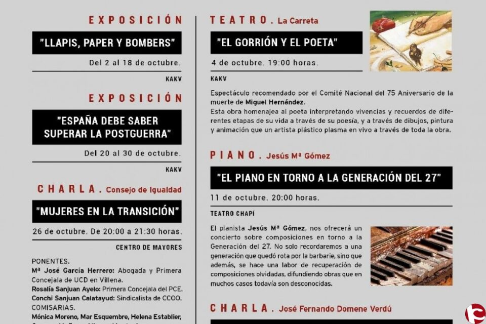 Charla " Mujeres en la transición " dentro de las Actividades de la Memoria Histórica