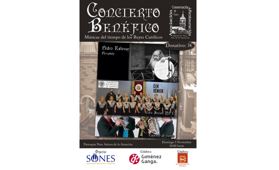 Concierto de la SUM Sones de Sax el próximo 5 de Noviembre