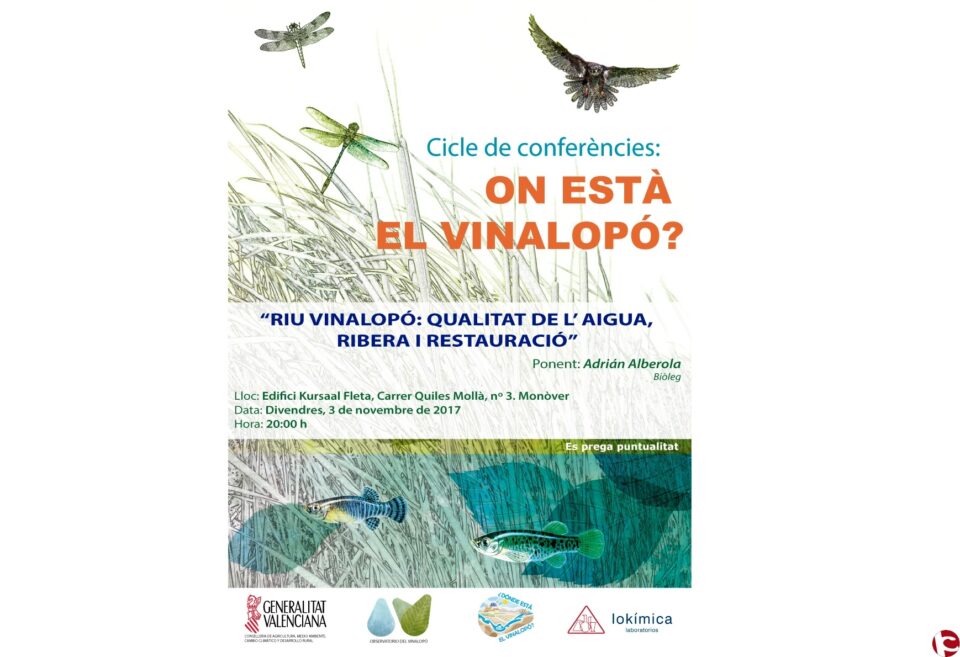 L'Observatori del Vinalopó organitza a Monòver una conferència sobre la qualitat de laigua i lestat de la ribera del riu