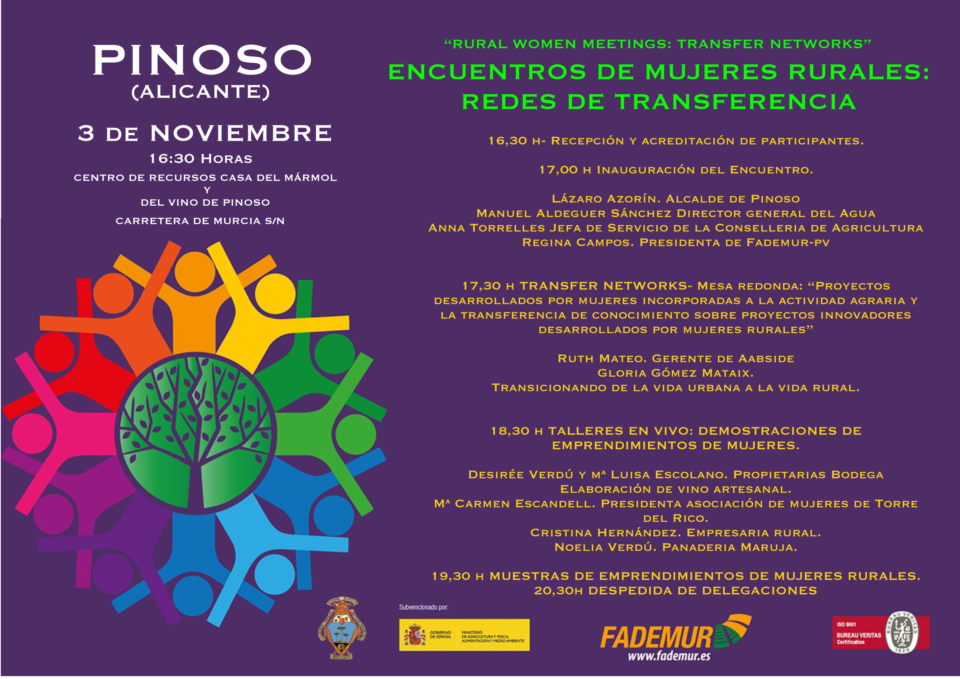 Pinoso acoge el viernes el Encuentro de Mujeres Rurales: Redes de Transferencia