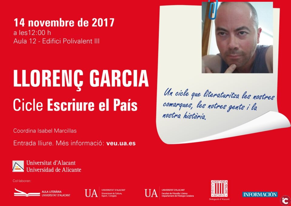 L'escriptor i columnista Llorenç Garcia protagonitza una nova sessió d'Escriure el País