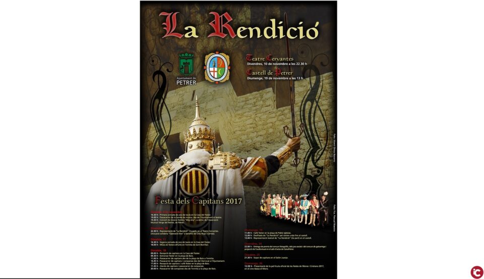 Petrer celebra la Festa dels Capitans el fin de semana del 18 y 19 de noviembre