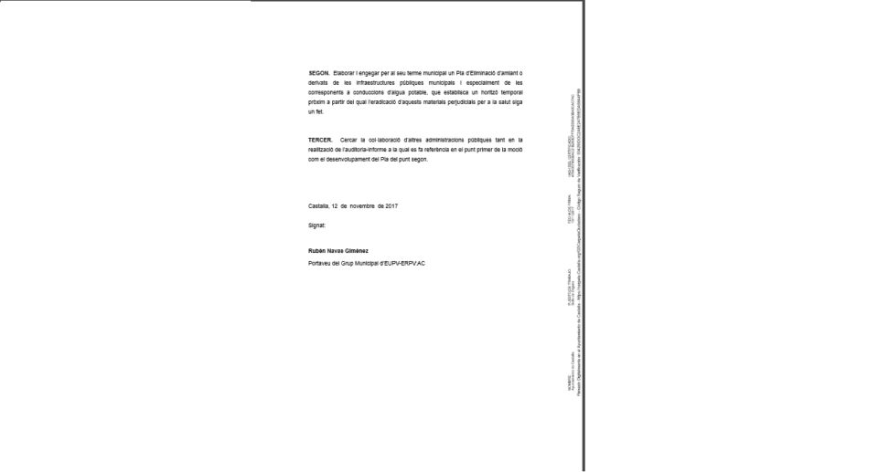 EU-ER: Acord Ciutadà demana l'eradicació de l'amiant i materials derivats de les infraestructures públiques municipals