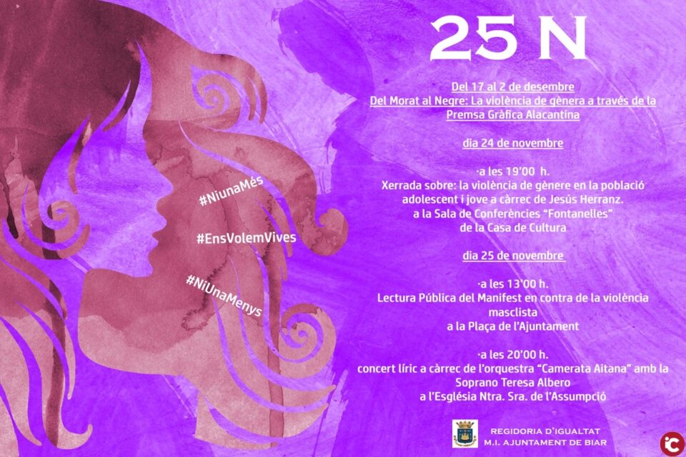 Dia Internacional per a lEliminació de la Violència contra les Dones en Biar