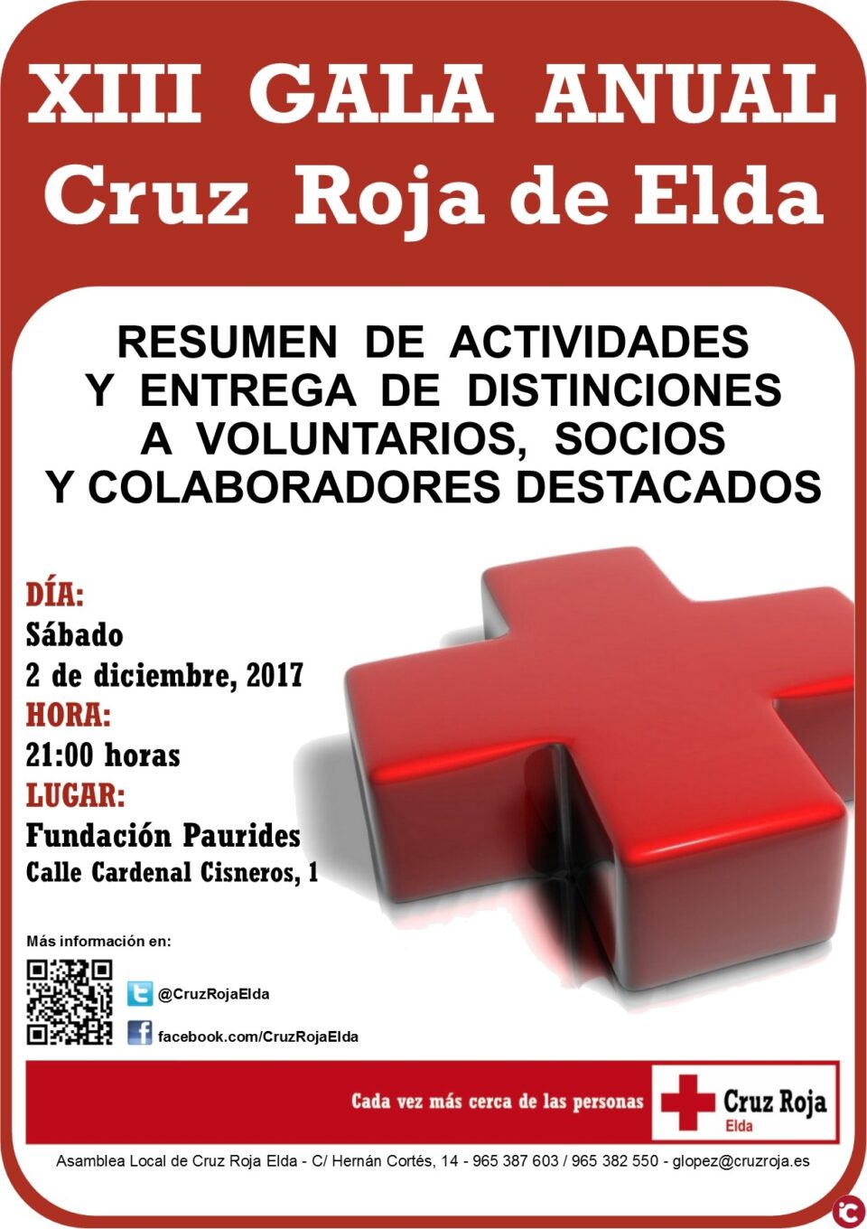 XIII GALA ANUAL de Cruz Roja de Elda