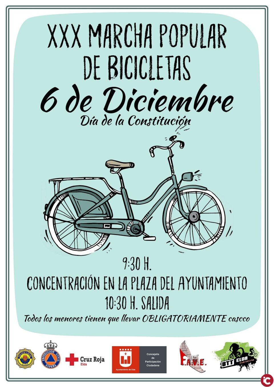 La FAVE celebra la XXX Marcha Popular de Bicicletas para el Día de la Constitución
