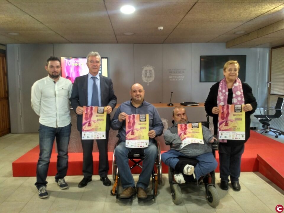 El Ayuntamiento y las Asociaciones Adifia y COCEMFE organizan la primera carrera Eliminando Barreras a favor de las personas con Discapacidad en Alicante.