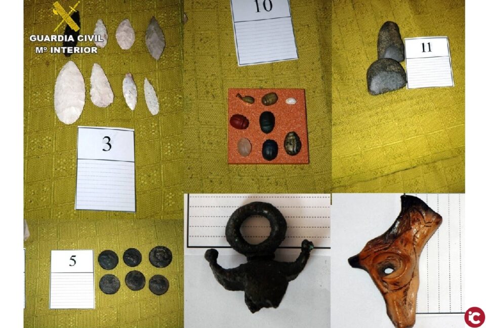La Guardia Civil de Alicante recupera 315 piezas arqueológicas de gran valor histórico y patrimonial