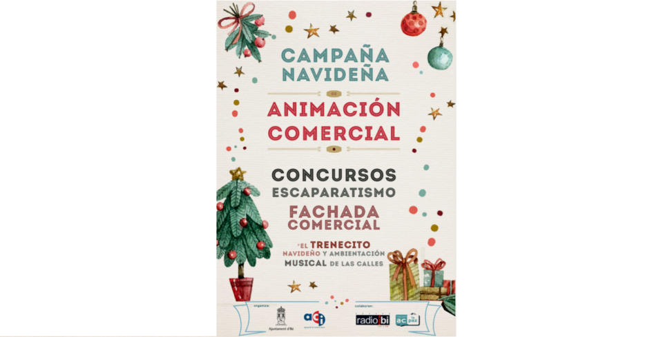 La Concejalía de Comercio de Ibi convoca su XXVII Concurso de Escaparatismo de Navidad