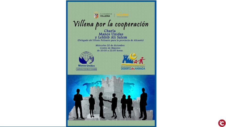 La charla Villena por la cooperación el miércoles en el Centro de Mayores