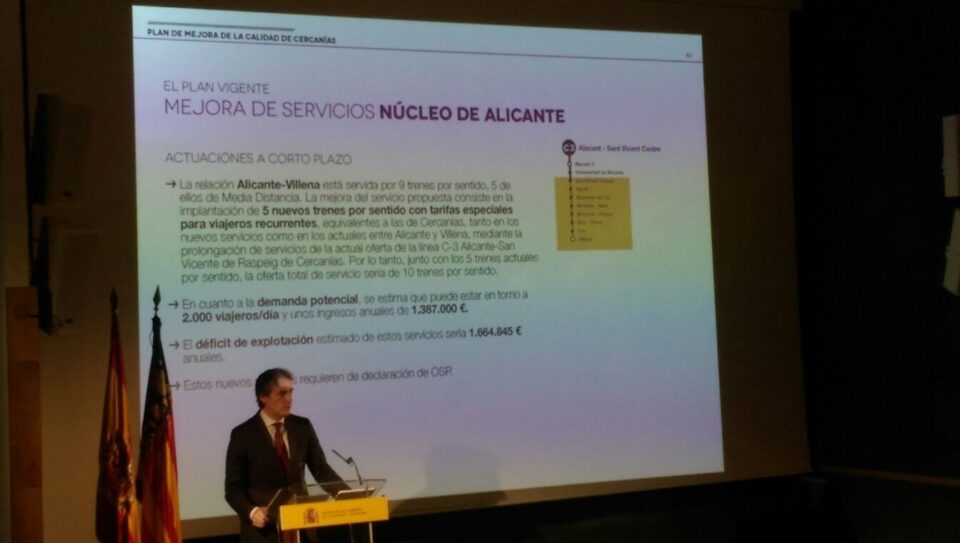 Villena dobla sus trenes a Alicante