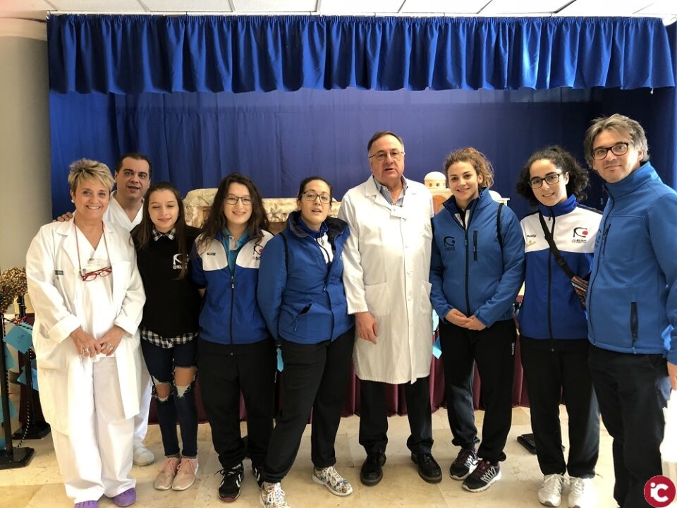 Visita Club Balonmano Femenino Elda Prestigio al HGUElda