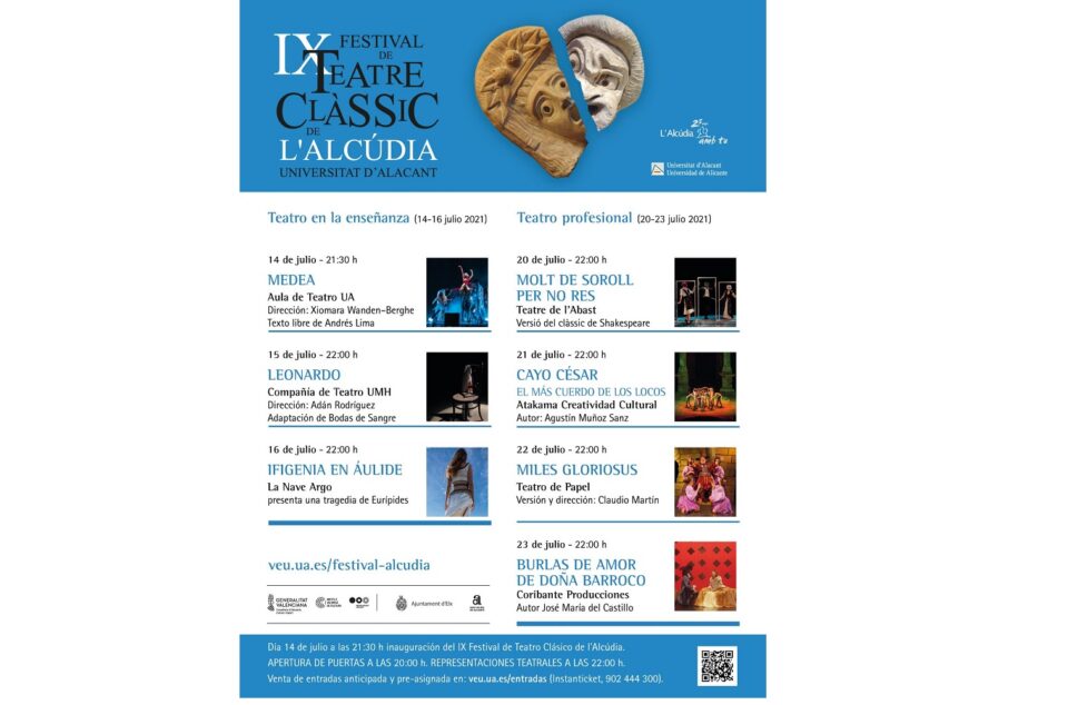 Comença el Festival de Teatre Clàssic L'Alcúdia-UA amb la setmana del Teatre de l'Ensenyament
