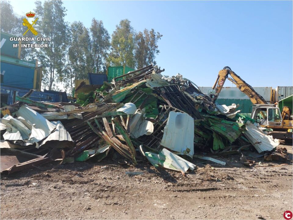 La Guardia Civil detiene a ocho personas en Novelda por la sustracción de más de tres toneladas y media de chatarra