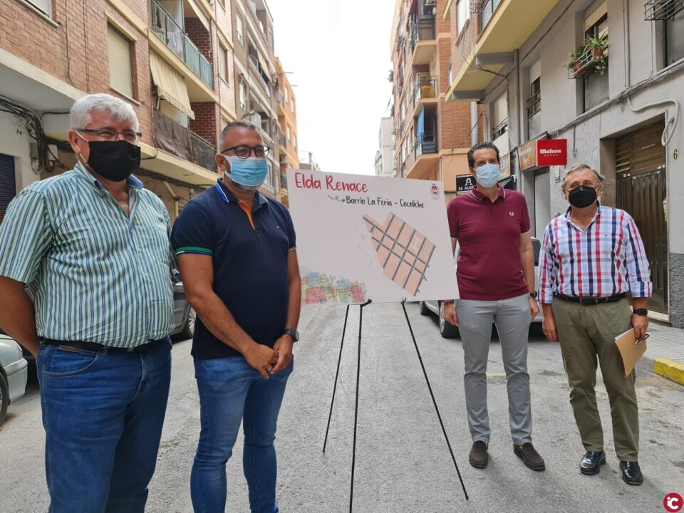 El Ayuntamiento de Elda humanizará el barrio de La Feria-Cocoliche con la reurbanización de 20.000 metros cuadrados de calles y aceras